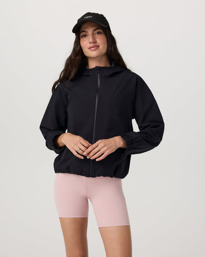 Nomadic Packable Rain Shell Women's Black Jacket | Vuori On sale