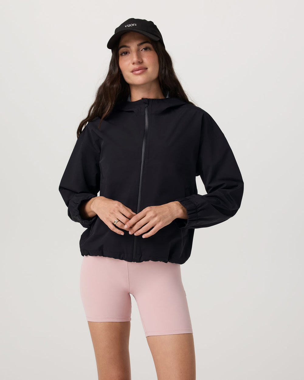 Nomadic Packable Rain Shell Women's Black Jacket | Vuori On sale