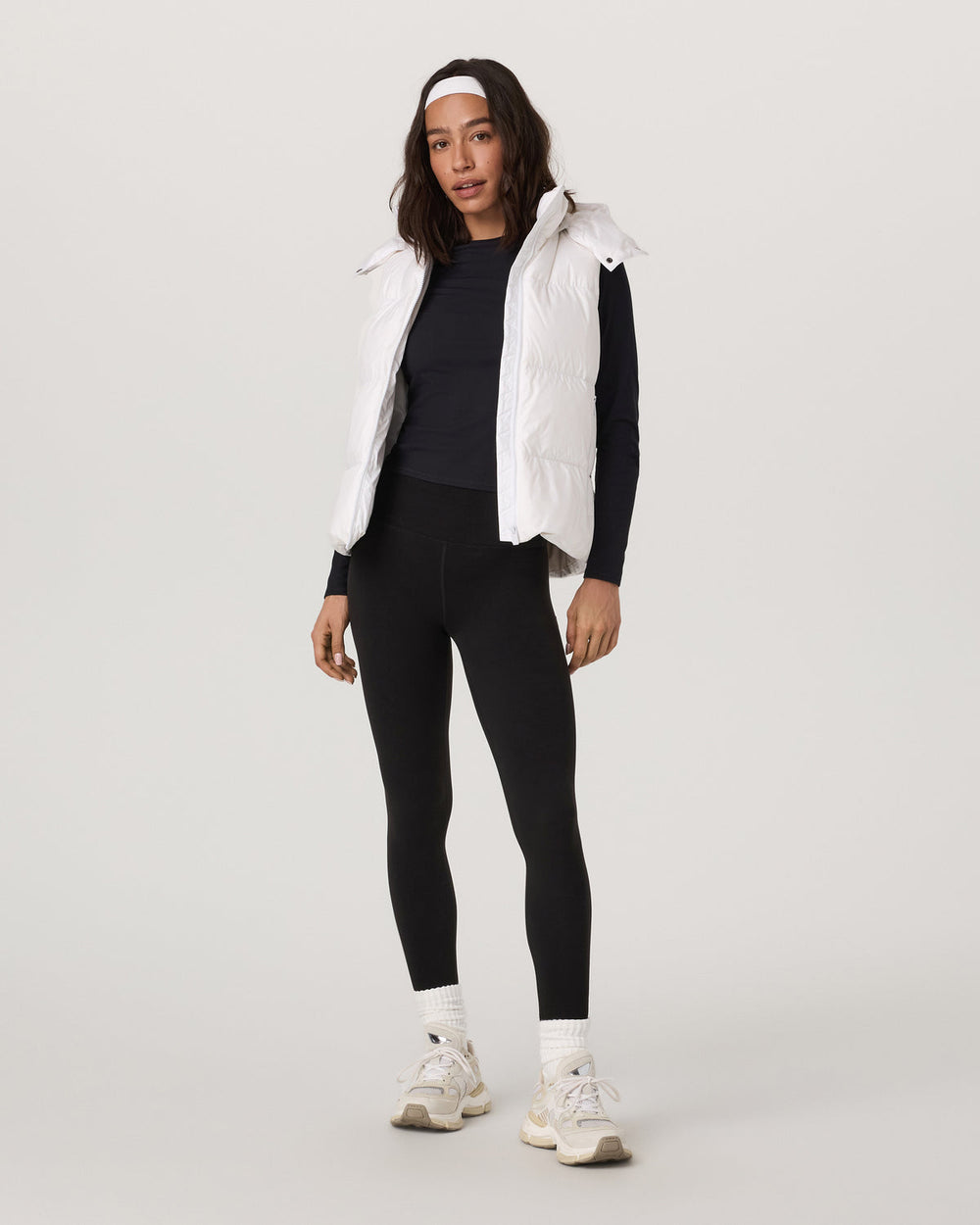 Alta Down Vest Women's White Sleeveless Vest | Vuori