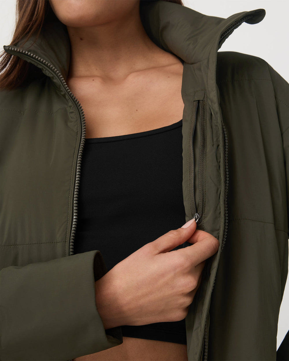 Canyon Insulated Jacket Women's Olive Full-Zip Jacket | Vuori Online