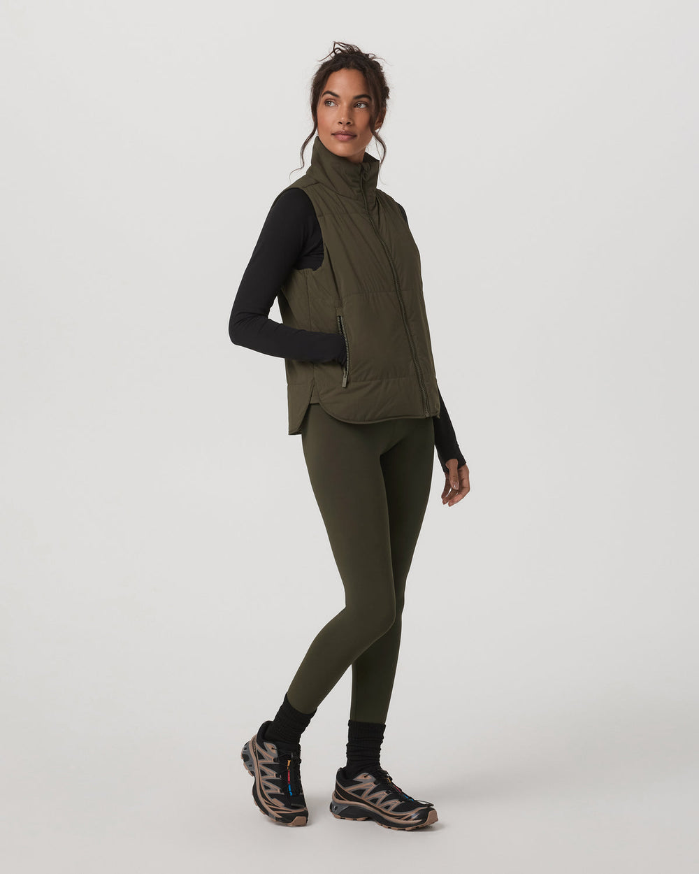 Canyon Insulated Vest Women's Olive Lightweight Vest | Vuori Clothing