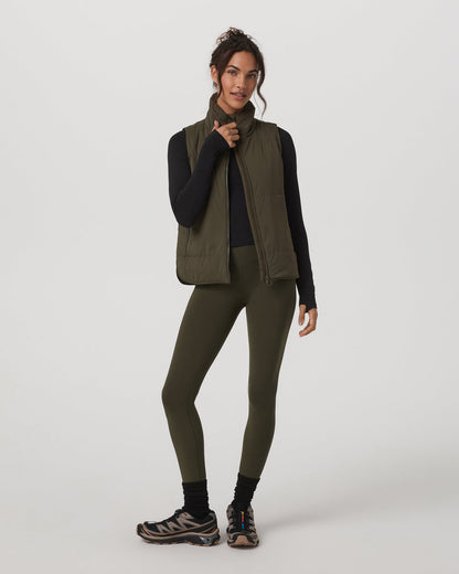 Canyon Insulated Vest Women's Olive Lightweight Vest | Vuori Clothing