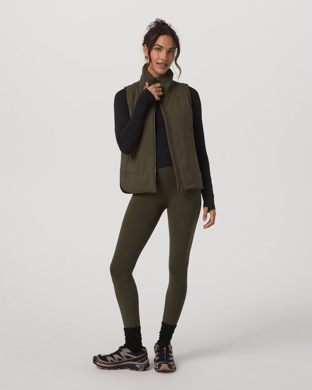 Canyon Insulated Vest Women's Olive Lightweight Vest | Vuori Clothing