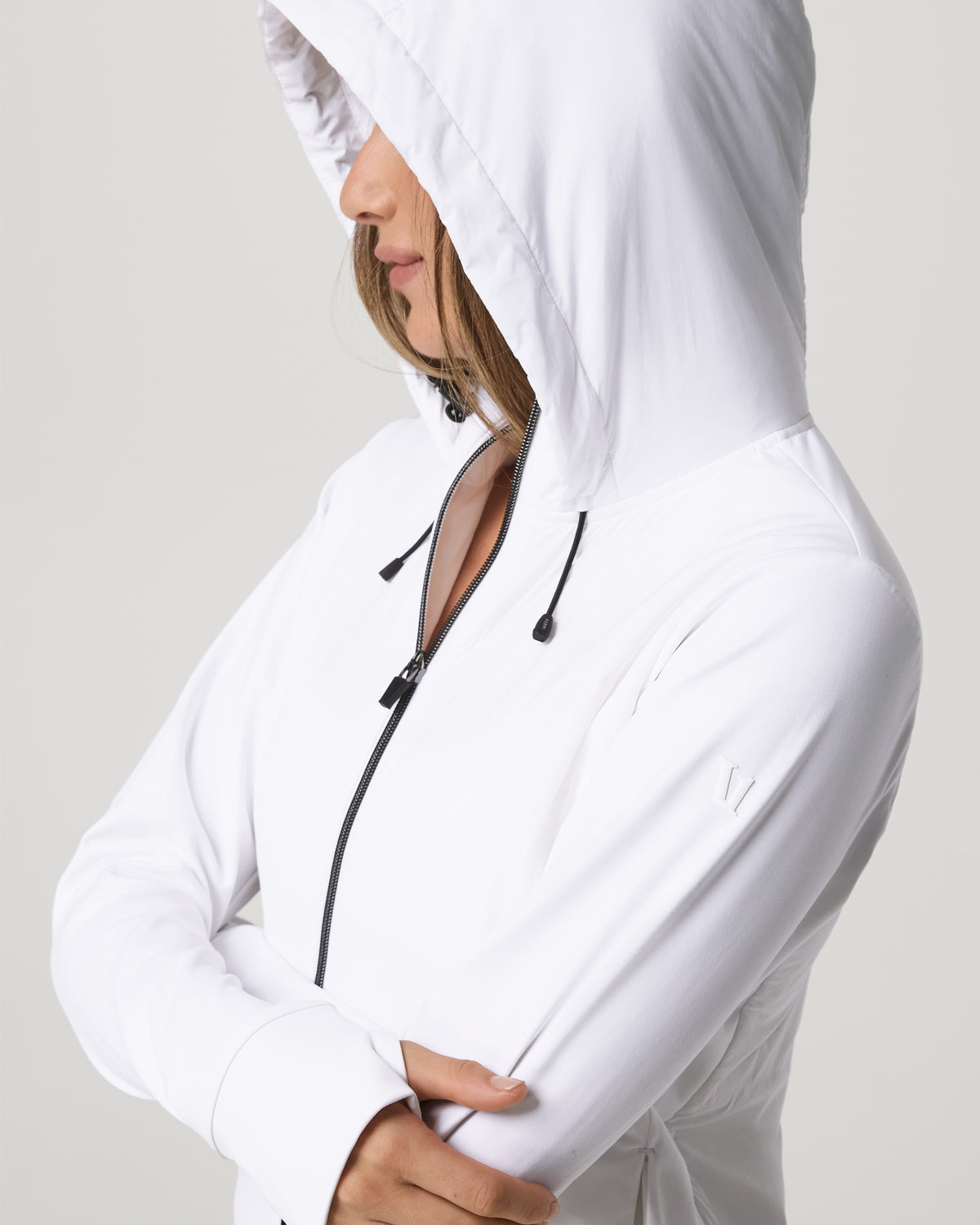 Chilled Out Full Zip Women's White Training Jacket | Vuori Discount