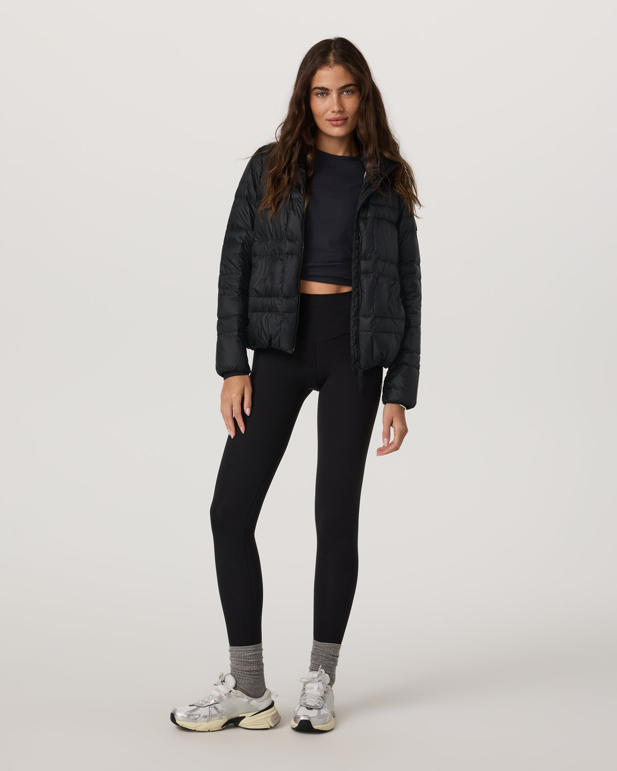 Women's Coordinate Packable Down Jacket Black Zip Up | Vuori Sale