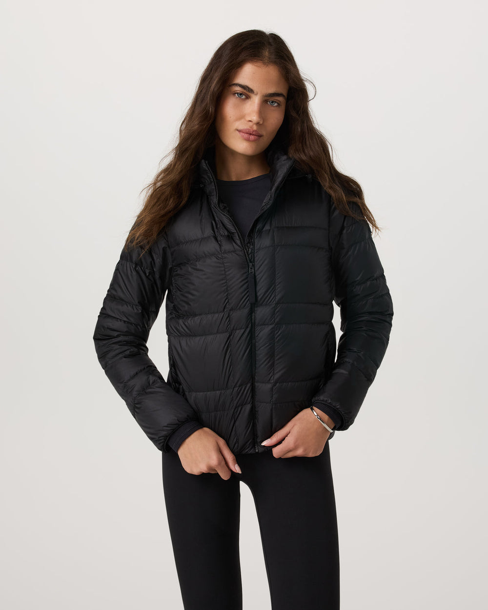 Women's Coordinate Packable Down Jacket Black Zip Up | Vuori Sale