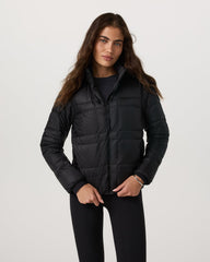 Women's Coordinate Packable Down Jacket Black Zip Up | Vuori Sale
