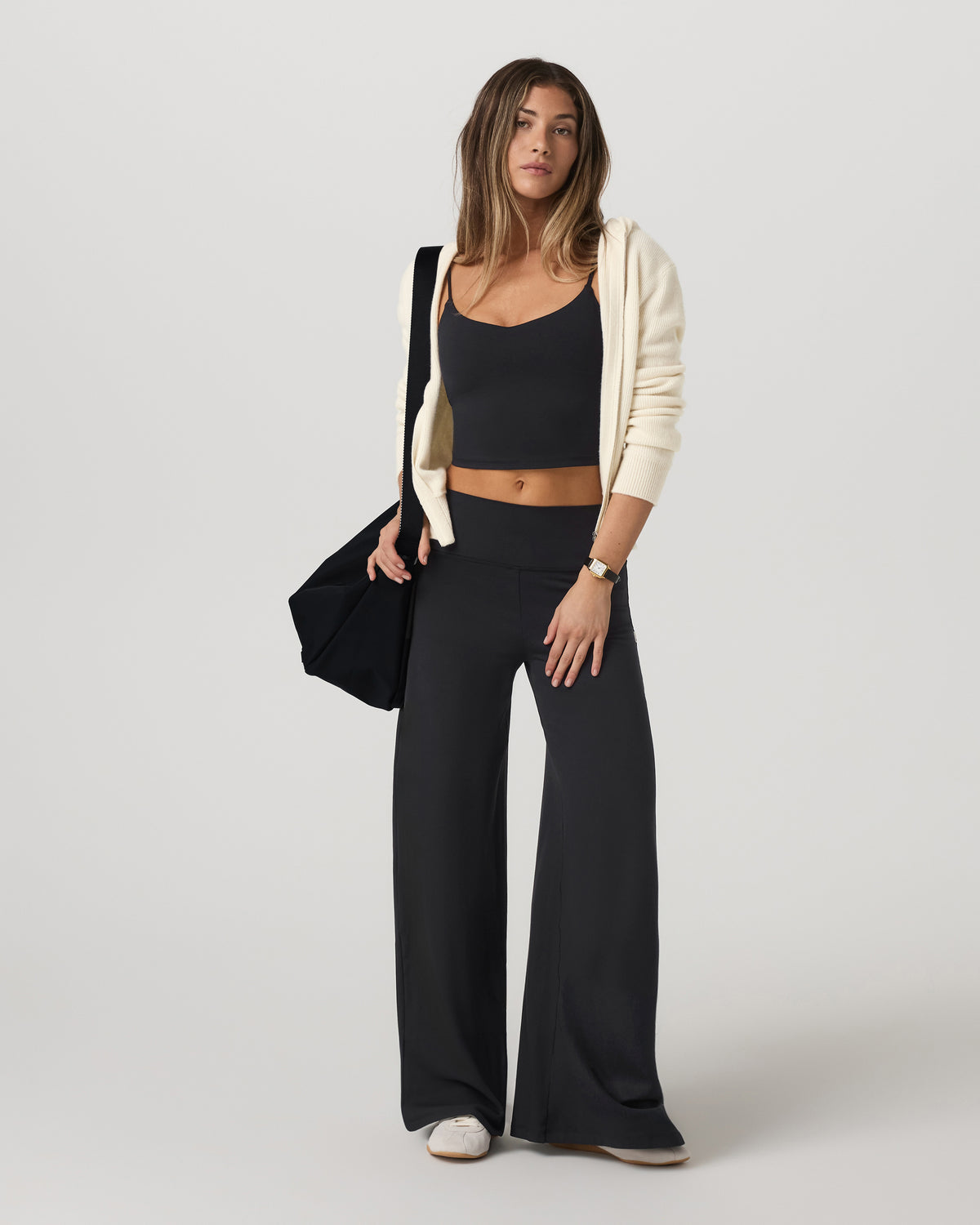 Halo Easy Wideleg Pant - Long Women's Solid Black Pants | Vuori Sale