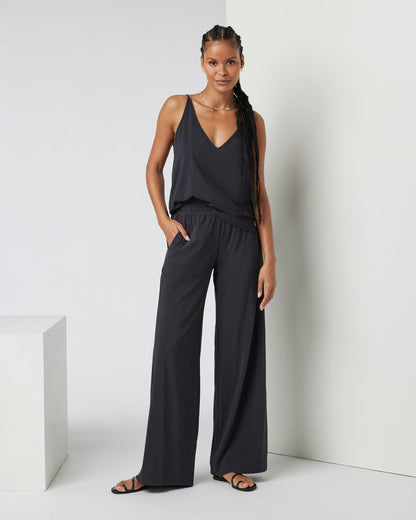 Villa Wideleg - Long Black Tall Wide Leg Pants | Vuori Clothing