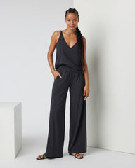 Villa Wideleg - Long Black Tall Wide Leg Pants | Vuori Clothing