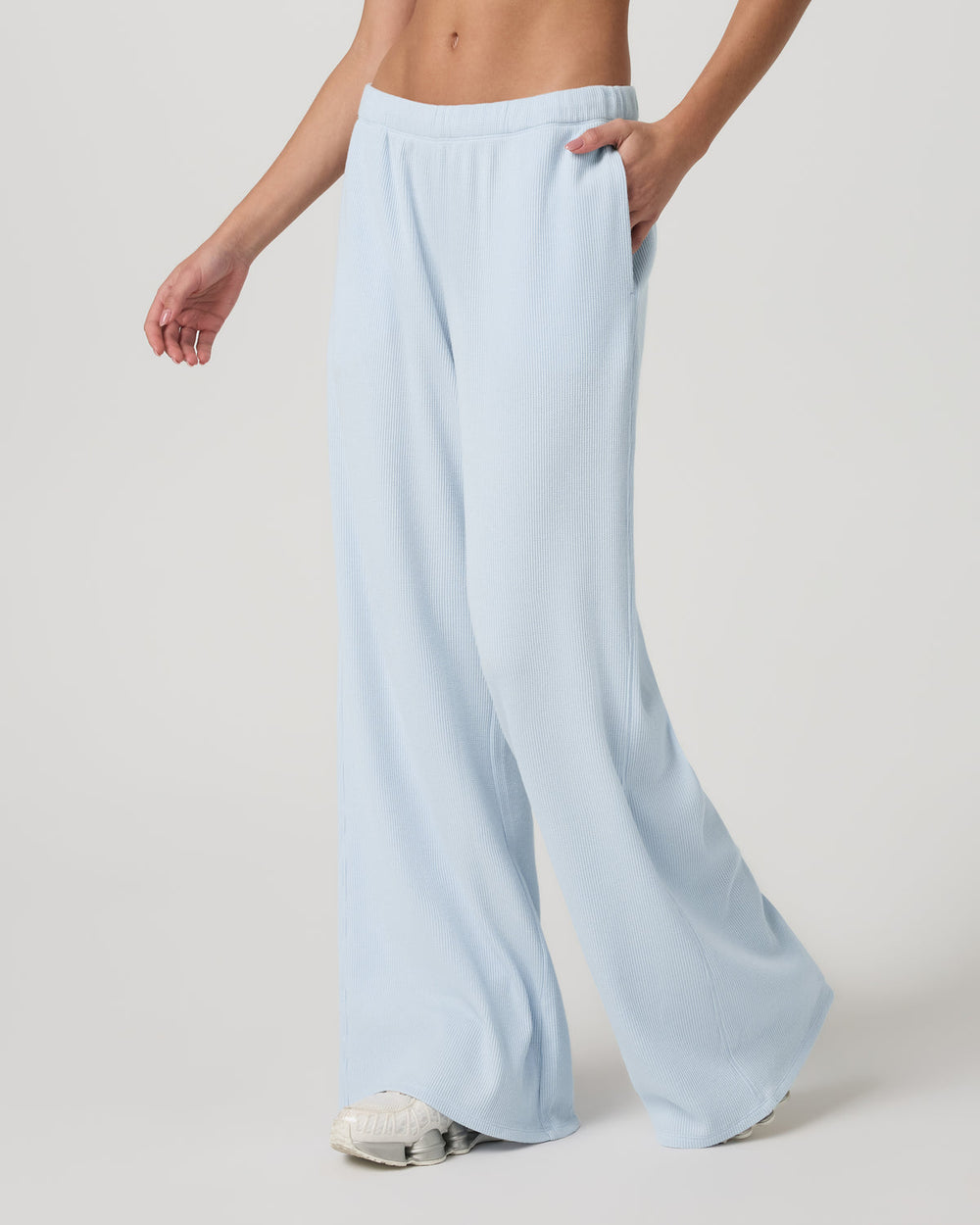 Waffle Wideleg Pant Women's Soft Sky Waffle Knit Pants | Vuori Online