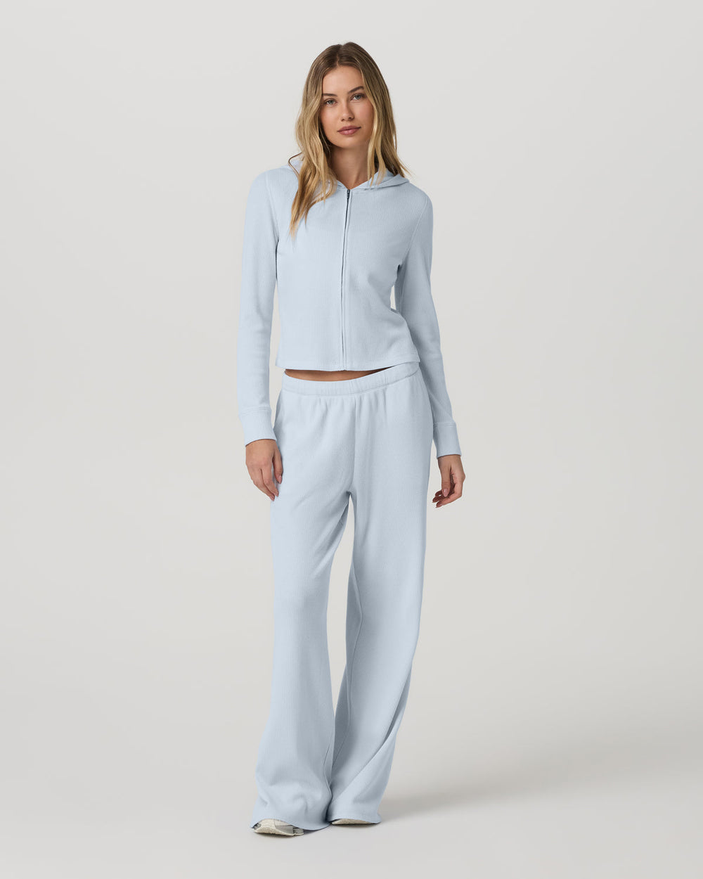 Waffle Wideleg Pant Women's Soft Sky Waffle Knit Pants | Vuori Online