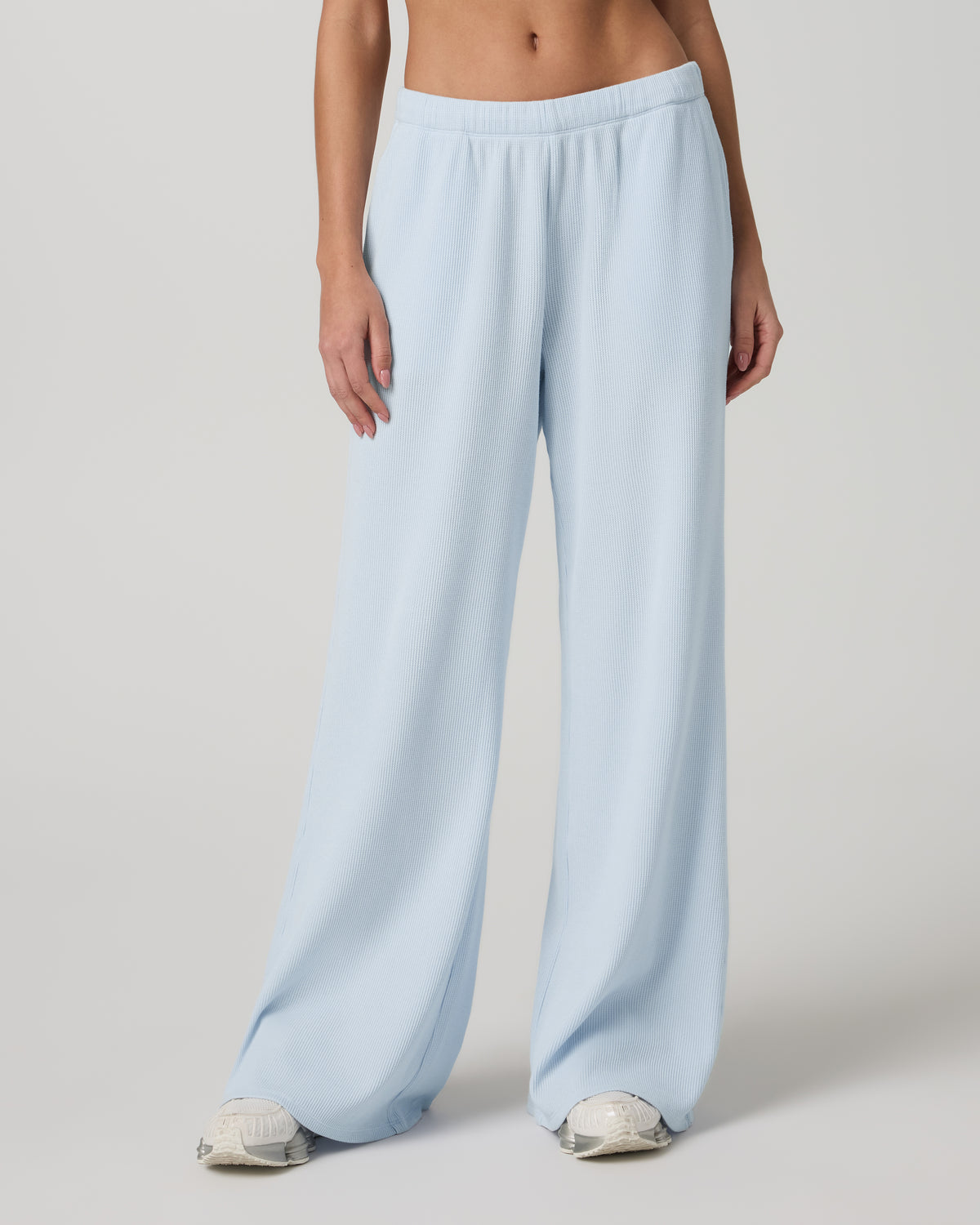 Waffle Wideleg Pant Women's Soft Sky Waffle Knit Pants | Vuori Online