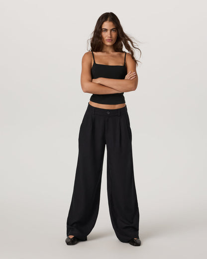 Trestles Twill Wideleg Women's Black Trouser Pants | Vuori Outlet