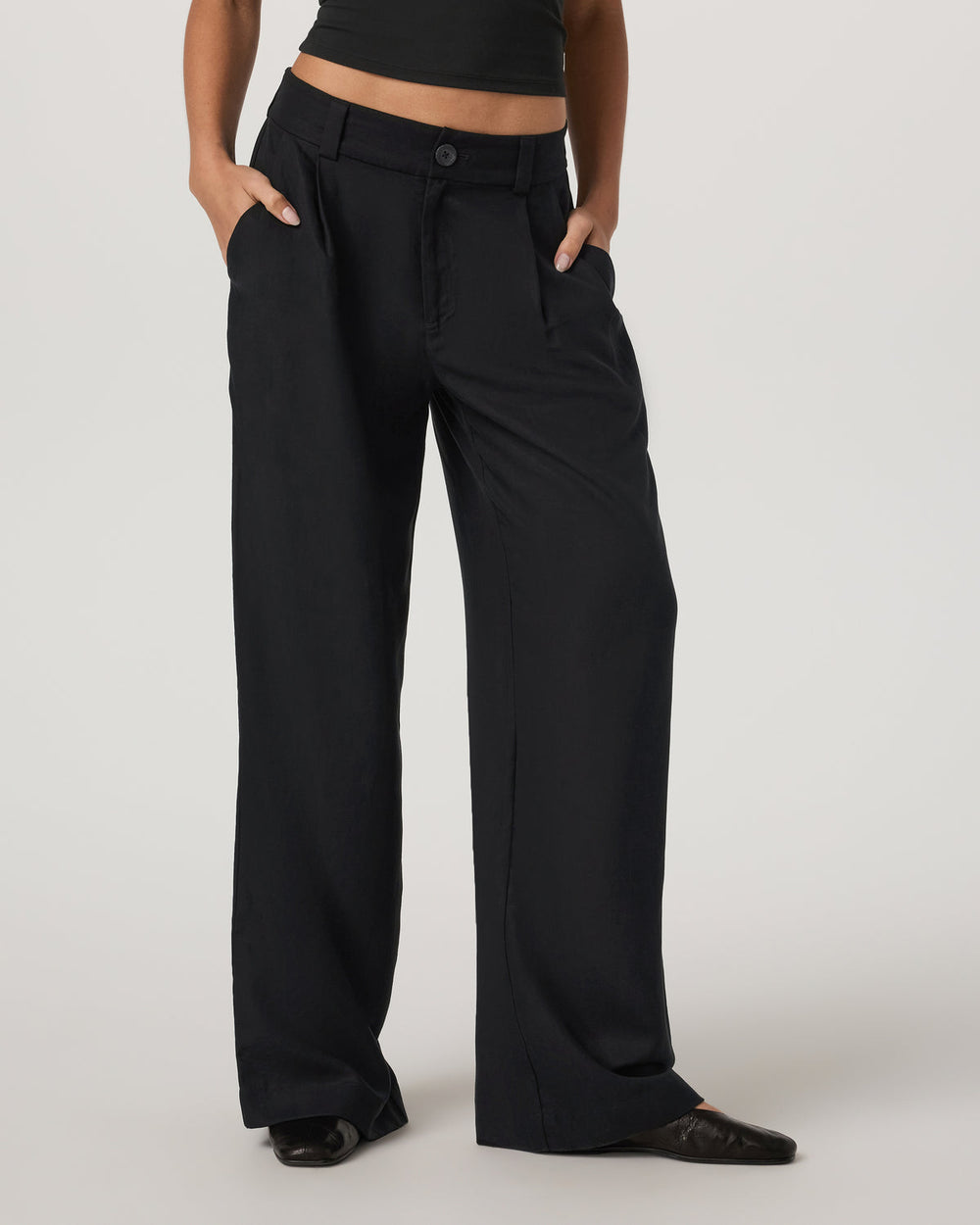 Trestles Twill Wideleg Women's Black Trouser Pants | Vuori Outlet