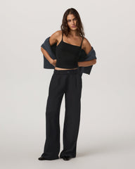 Trestles Twill Wideleg Women's Black Trouser Pants | Vuori Outlet