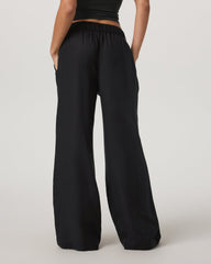 Trestles Twill Wideleg Women's Black Trouser Pants | Vuori Outlet