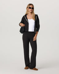 Halo Straight Leg - Long Women's Solid Black Pants | Vuori US