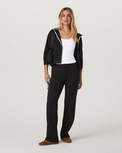 Halo Straight Leg - Long Women's Solid Black Pants | Vuori US