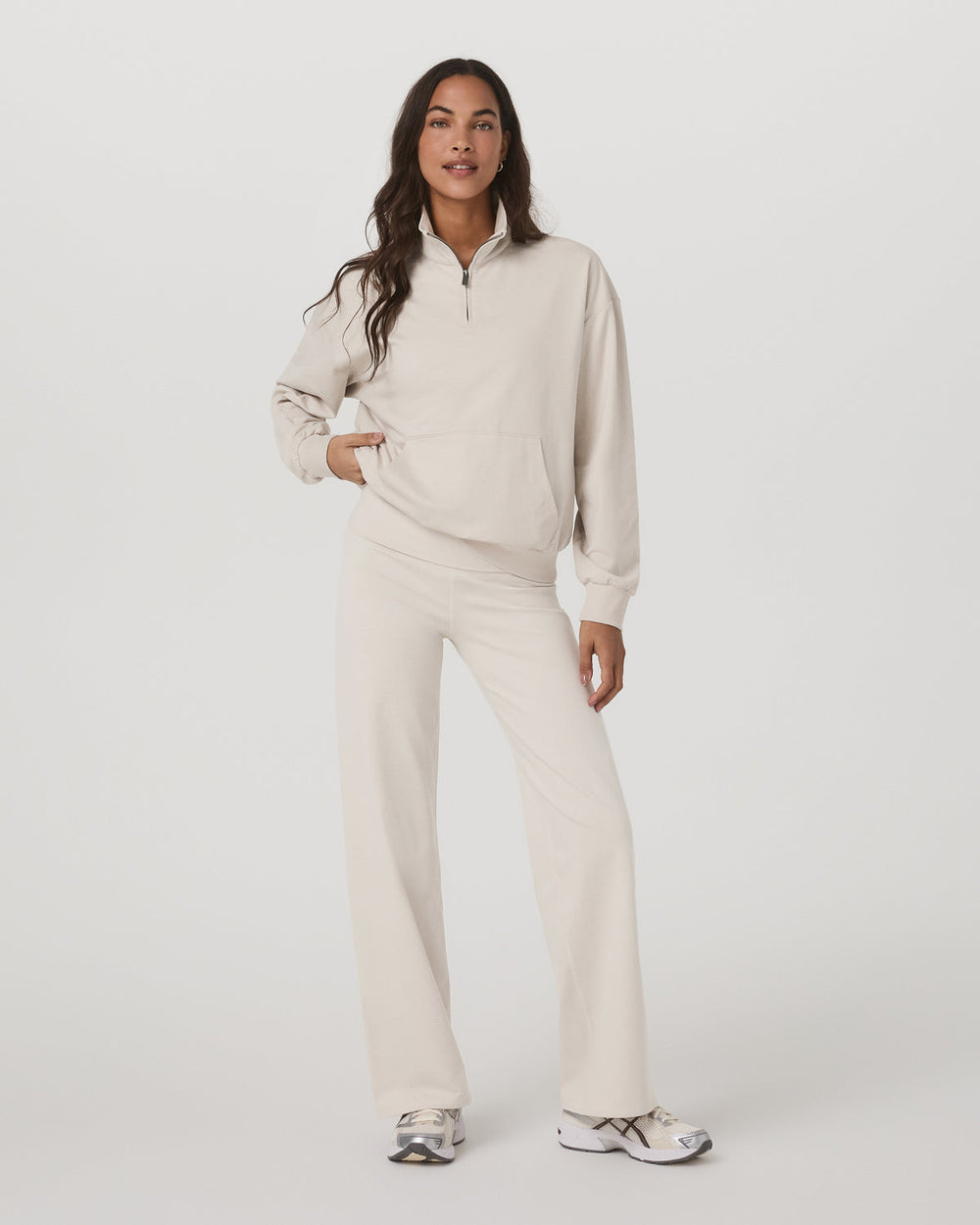 Granite Foldover Straight Leg Women's Oatmeal Heather Pant | Vuori