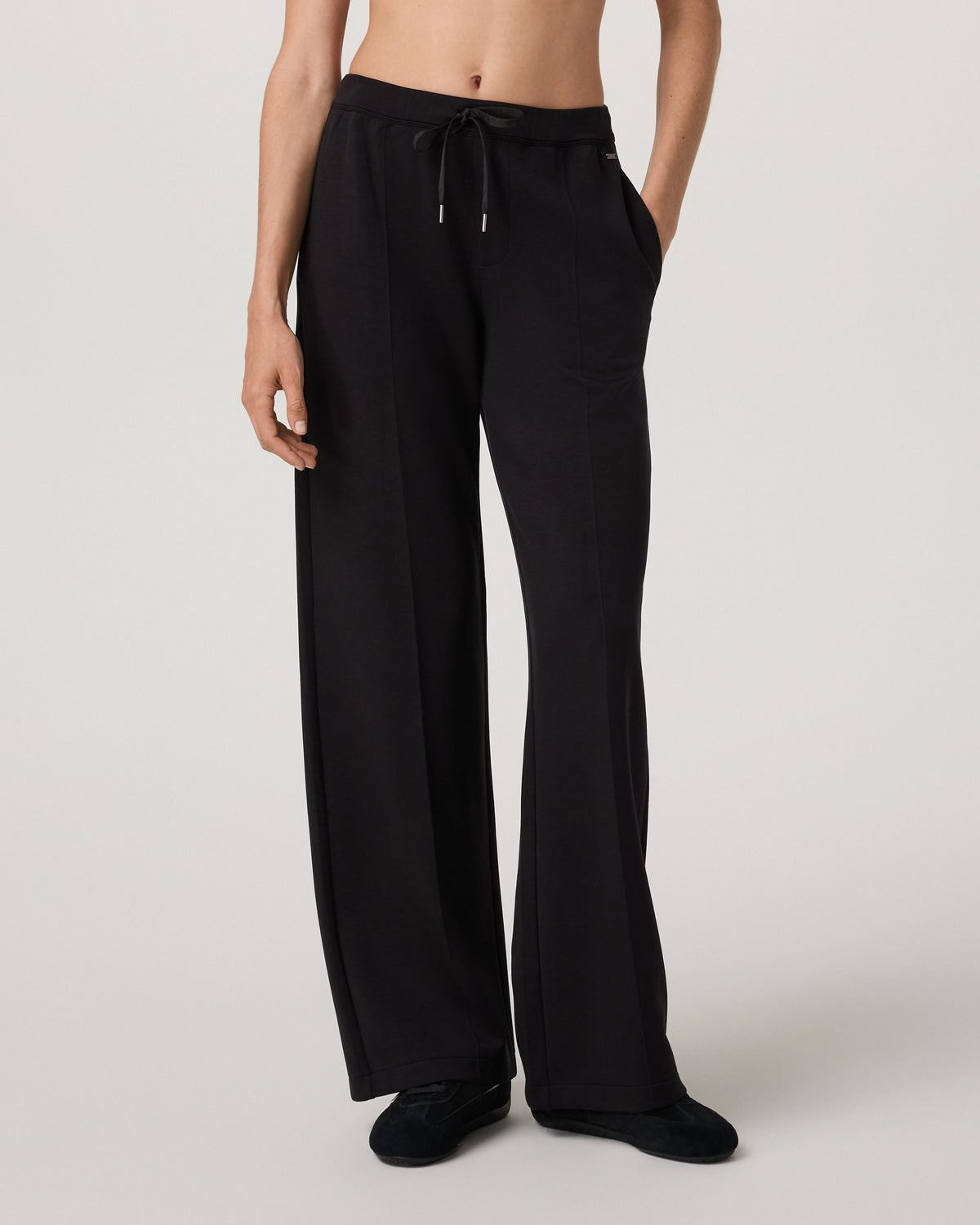 Compose Wideleg Pant Women's Black Mid-High Rise Pant | Vuori Discount
