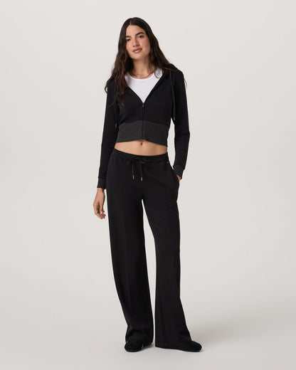 Compose Wideleg Pant Women's Black Mid-High Rise Pant | Vuori Discount
