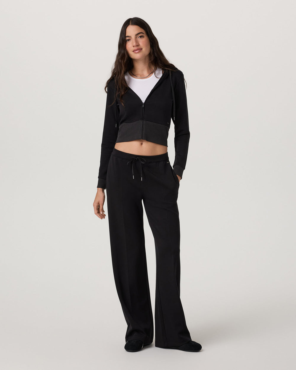 Compose Wideleg Pant Women's Black Mid-High Rise Pant | Vuori Discount