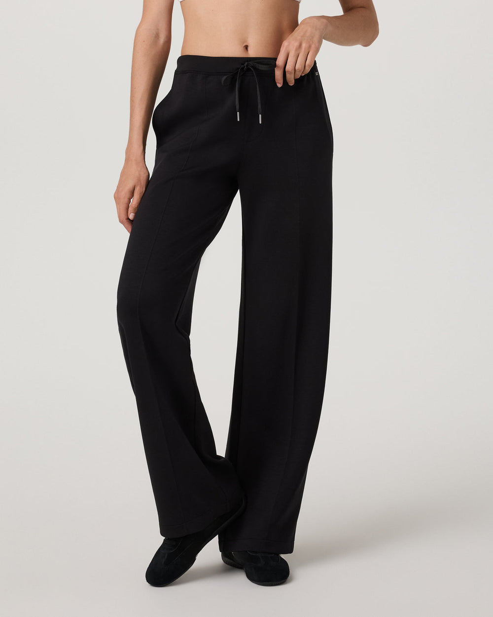 Compose Wideleg Pant Women's Black Mid-High Rise Pant | Vuori Discount