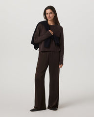 Nova Satin Wideleg Pant Women's Dark Java Pants | Vuori Sale