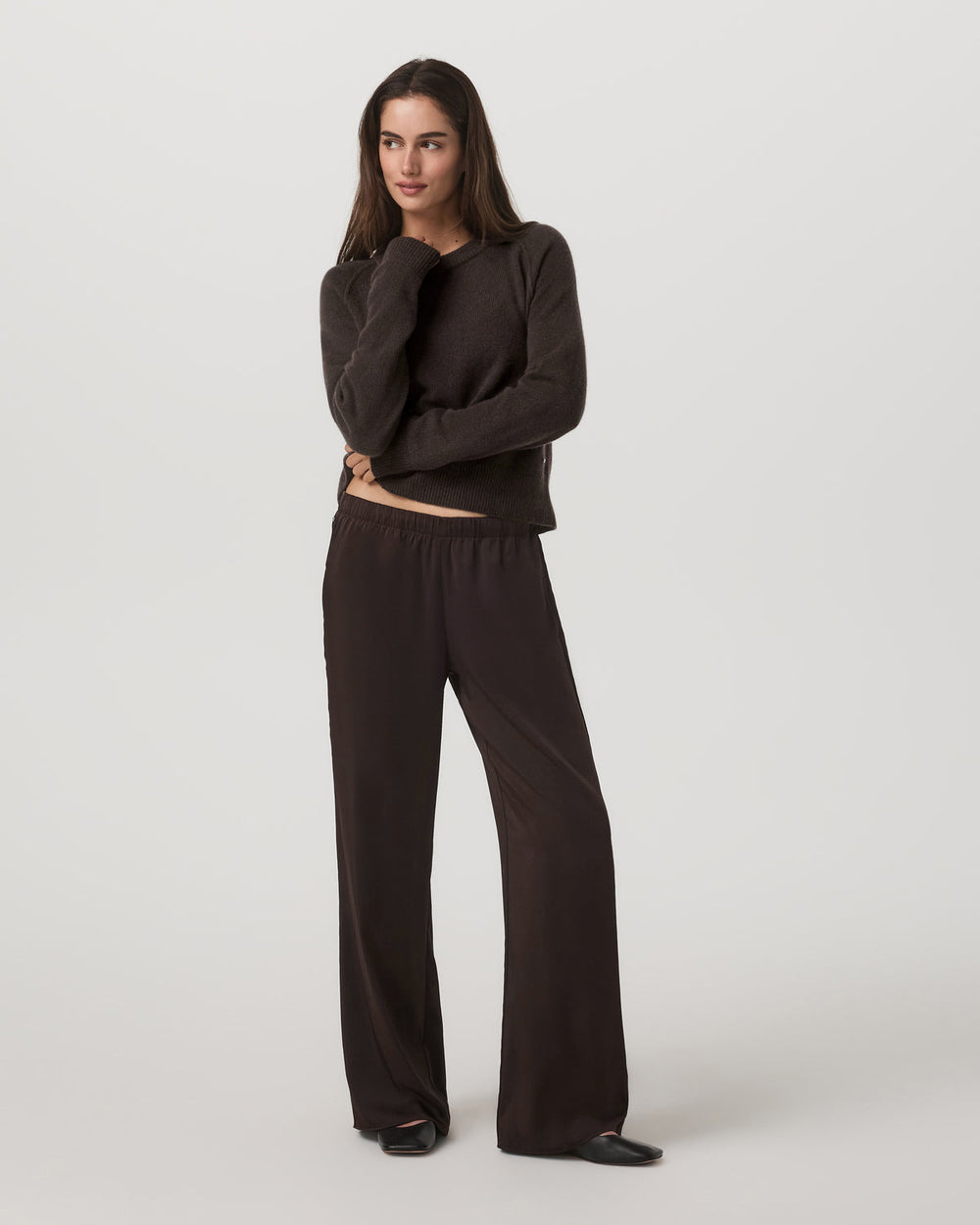 Nova Satin Wideleg Pant Women's Dark Java Pants | Vuori Sale