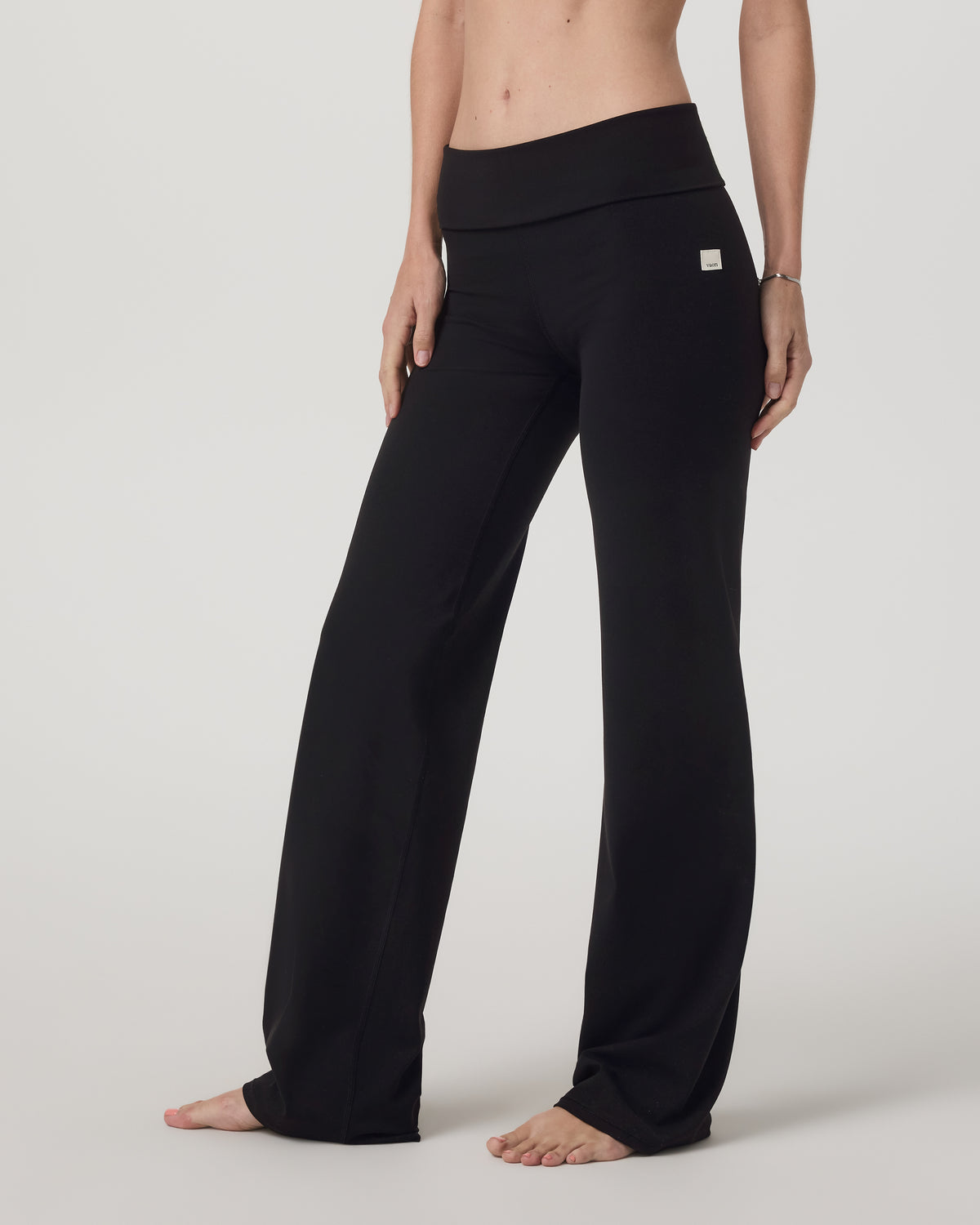 Vuori AllTheFeels™ Foldover Pant Women's Black Pants | Vuori On sale