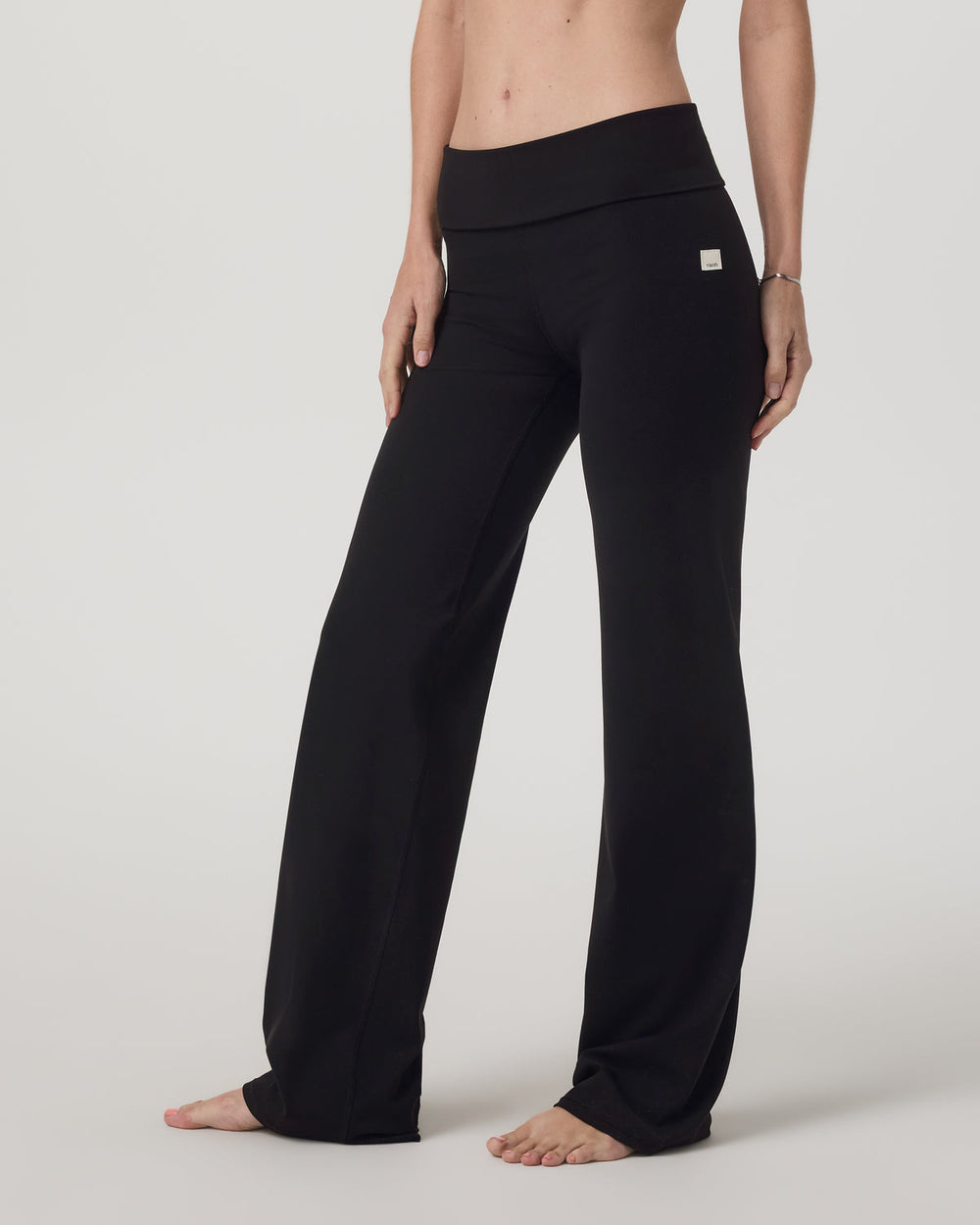 Vuori AllTheFeels™ Foldover Pant Women's Black Pants | Vuori On sale