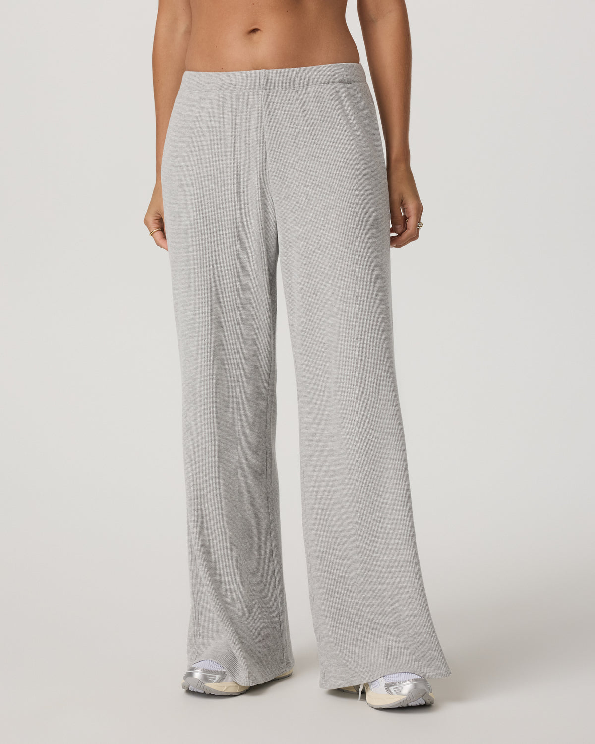 Waffle Wideleg Pant - Short Women's Light Grey Pants | Vuori Discount