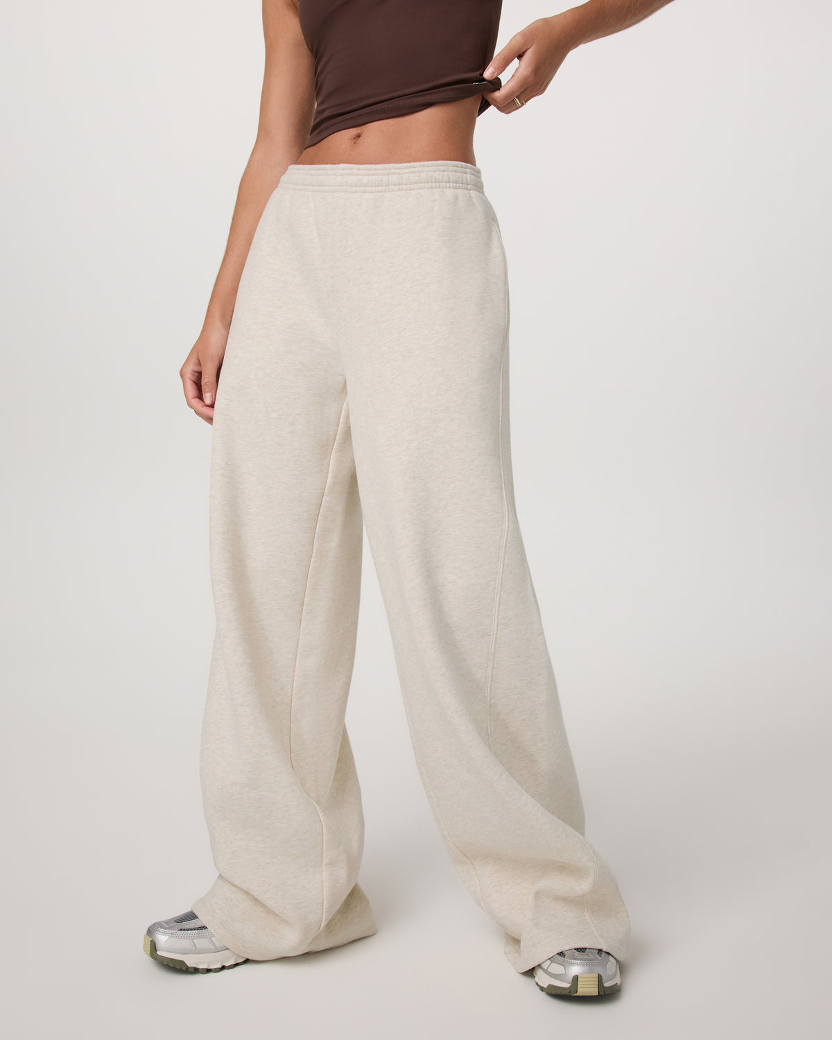 Women's Restore Ultra Wideleg Sweatpant Bone Heather | Vuori For sale