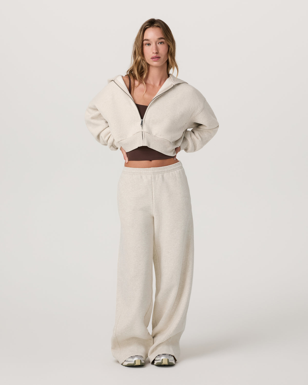 Women's Restore Ultra Wideleg Sweatpant Bone Heather | Vuori For sale