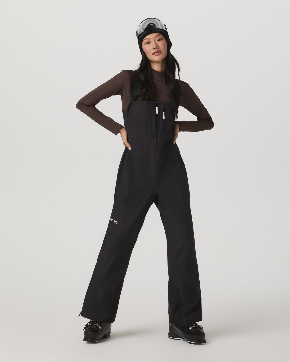 Women's Taika Snow Bib Black Ski/Board Bottoms | Vuori US