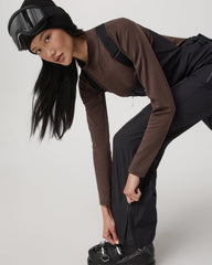 Women's Taika Snow Bib Black Ski/Board Bottoms | Vuori US