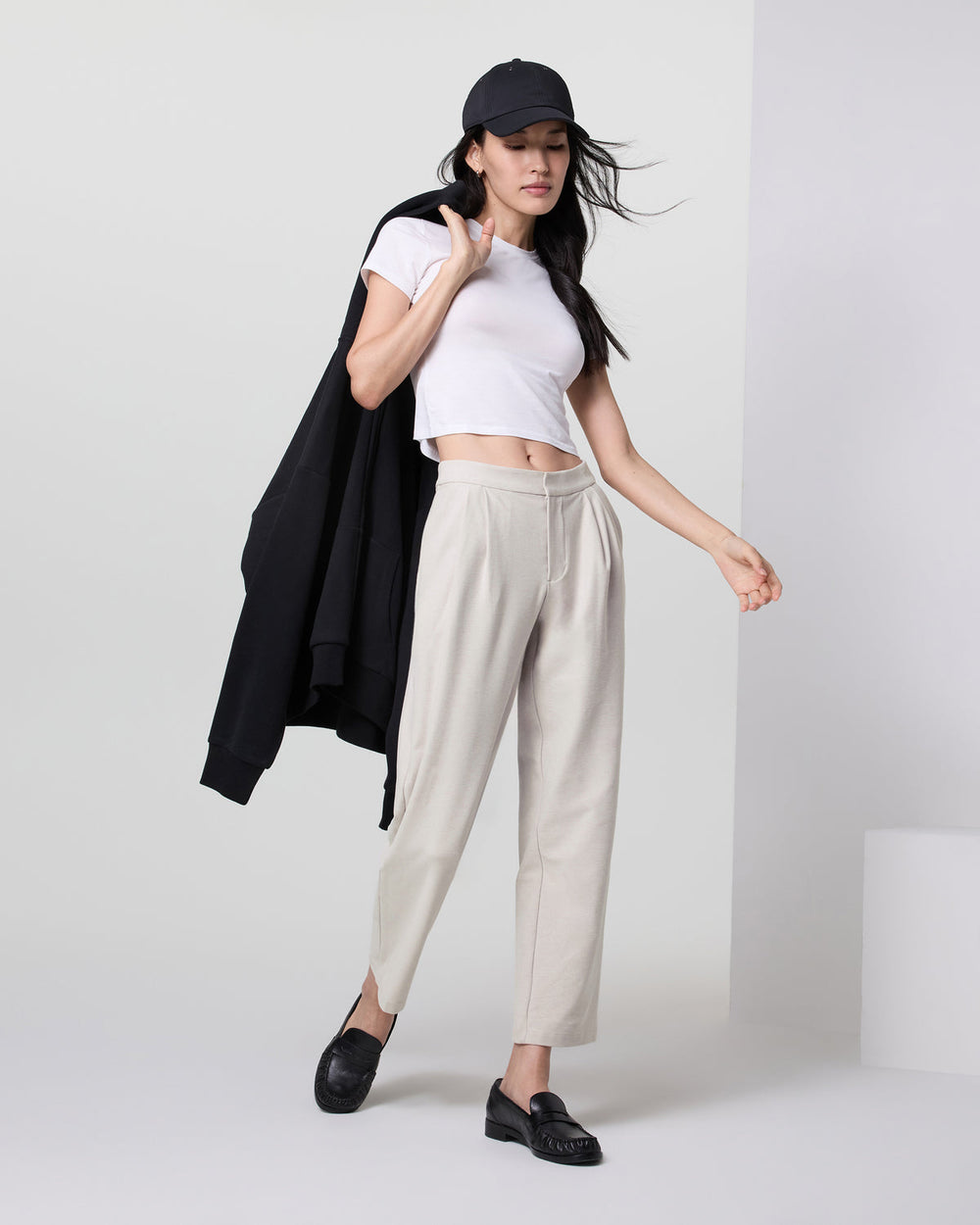 Elevation Ankle Trouser Ecru Heather | Vuori On sale