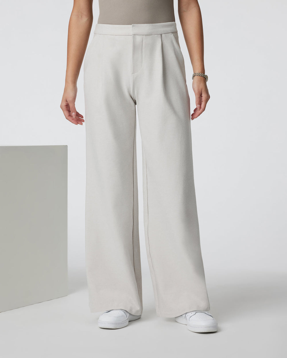 Elevation Trouser-Short Ecru Heather | Vuori Outlet