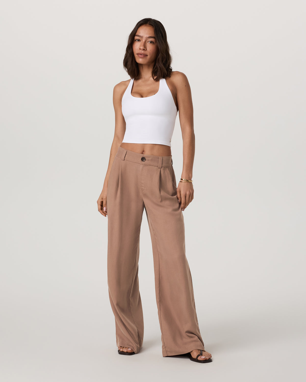 Trestles Twill Wideleg Women's Nutmeg Trouser Pants | Vuori Sale