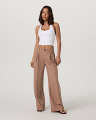 Trestles Twill Wideleg Women's Nutmeg Trouser Pants | Vuori Sale