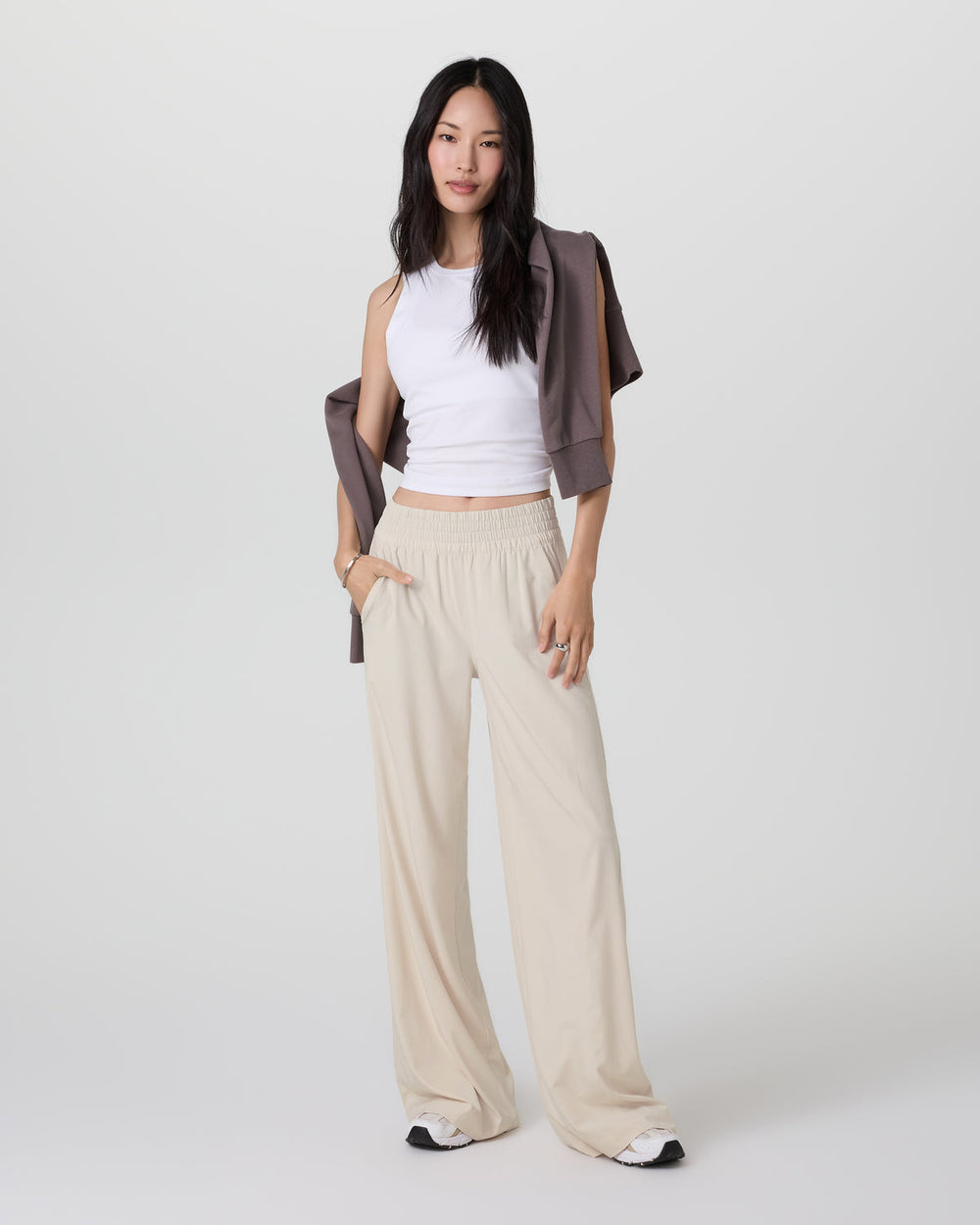 Villa Wideleg Pant - Long Women's Tall Milkweed Pants | Vuori US