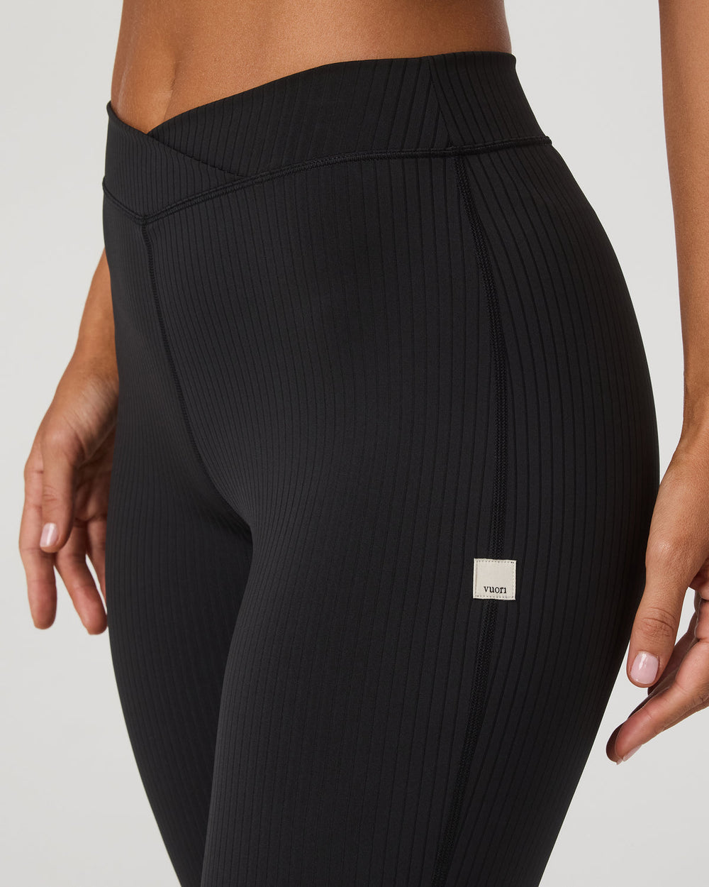 Inversion Rib Slim Flare Women's Black Slim Flare Leggings | Vuori Sale