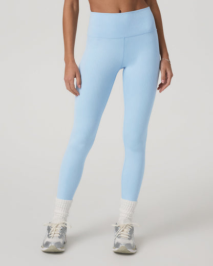Inversion Rib Legging Women's Crystal Blue Rib Knit Leggings | Vuori US