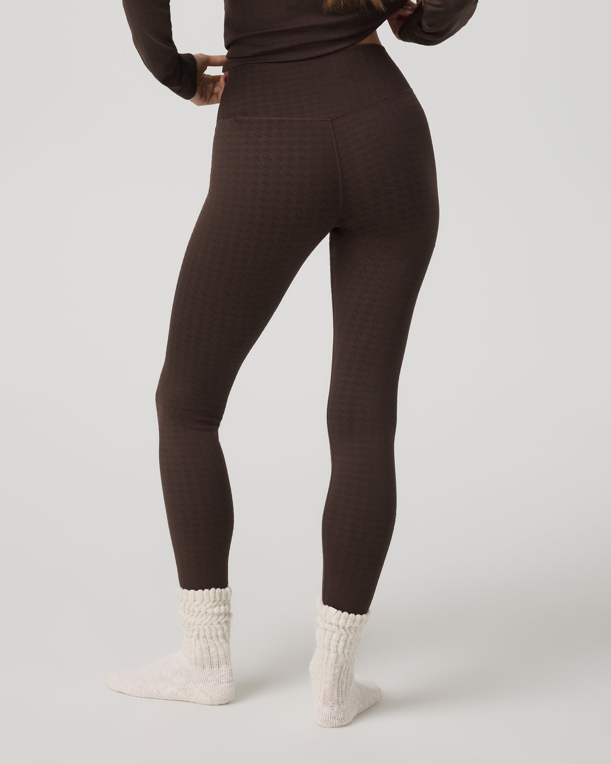Women's Textured Chilled Out Legging Java Houndstooth | Vuori