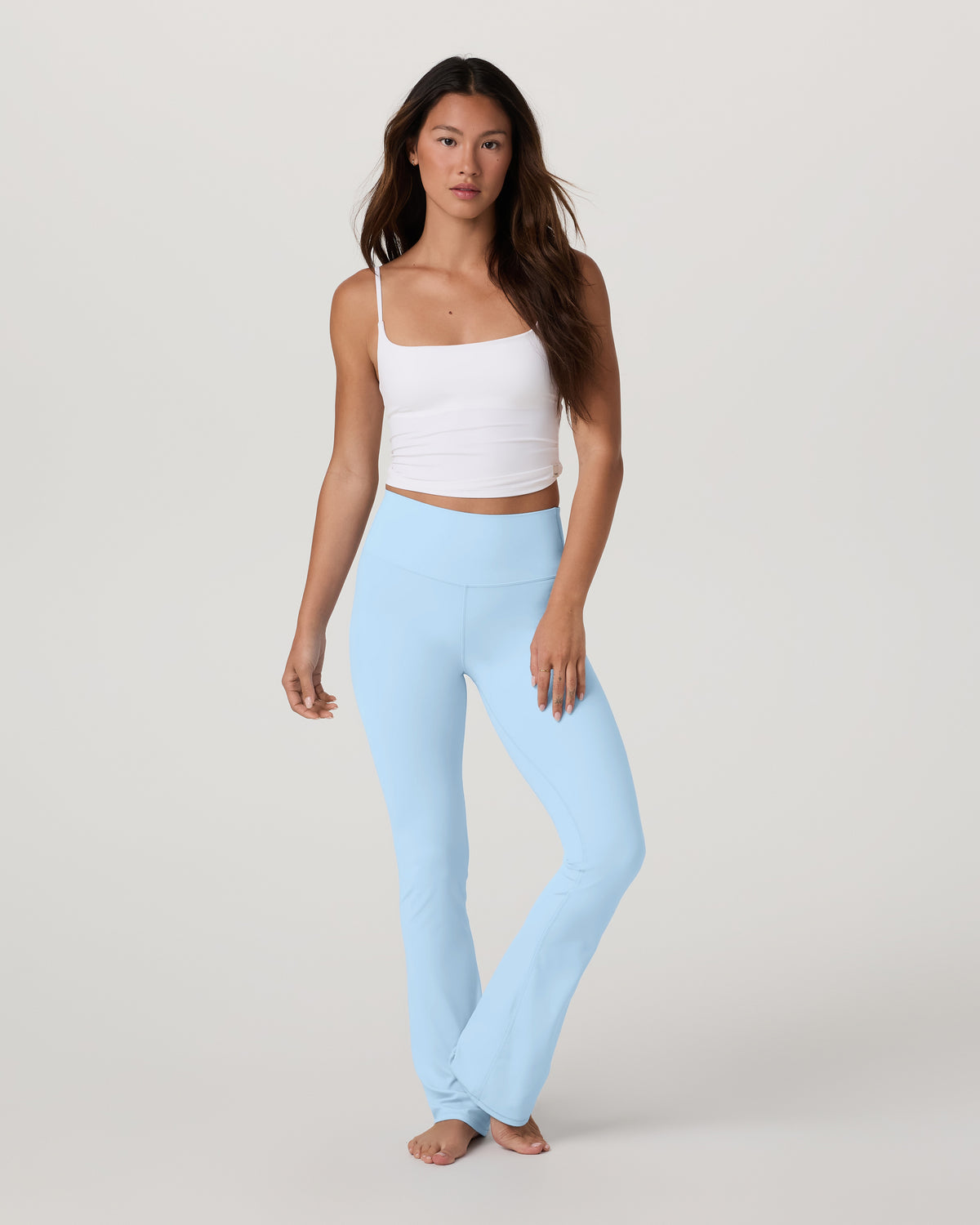Vuori AllTheFeels™ Slim Flare Crystal Blue Leggings | Vuori For sale