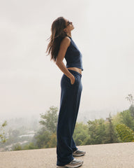 Women's Halo Modern Straight Leg Pant Blue Coast Heather | Vuori US
