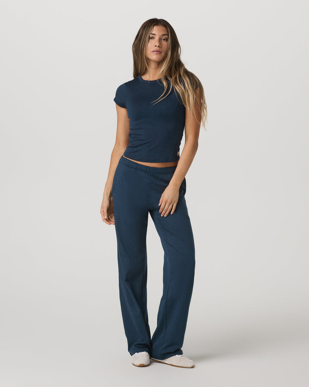 Women's Halo Modern Straight Leg Pant Blue Coast Heather | Vuori US