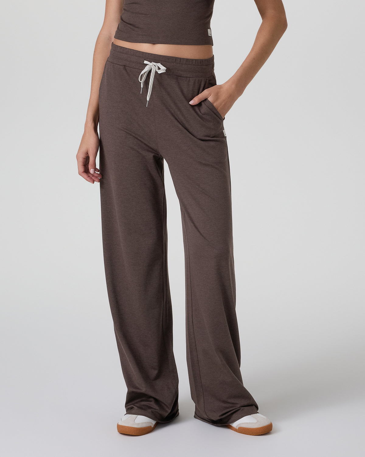 Halo Essential Wideleg Pant Java Heather | Vuori Outlet