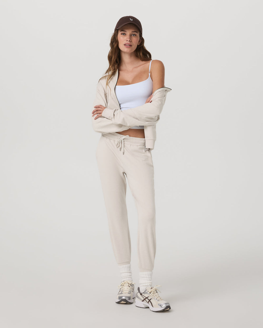 Performance Jogger - Long Ecru Heather | Vuori Outlet